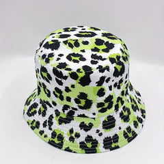 Leopard Print Bucket Hat Reversible Sunscreen Cap Fisherman Cap