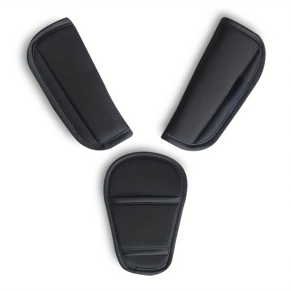 3 Piece Seat Safety Belt Shoulder Pad Front Stool Cover