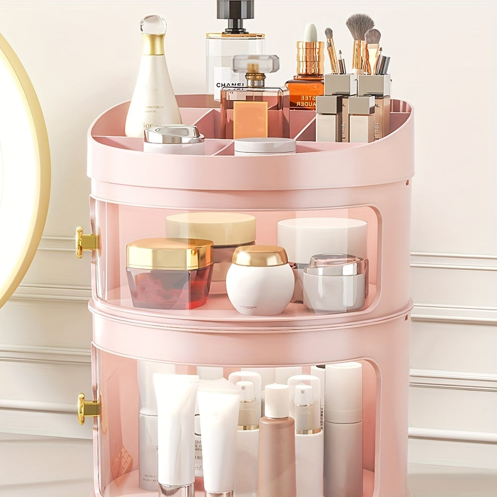 Flip Style Cosmetic Storage Box for Dressing Table and Household Organization