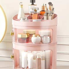 Flip Style Cosmetic Storage Box for Dressing Table and Household Organization