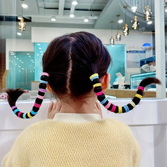 100pcs Colorful Elastic Hair Bands for Kids, Small Hair Rings
