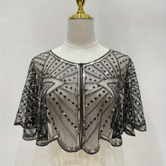 1920s Sequin Embroidered Shawl Wrap Cape for Women Evening Party