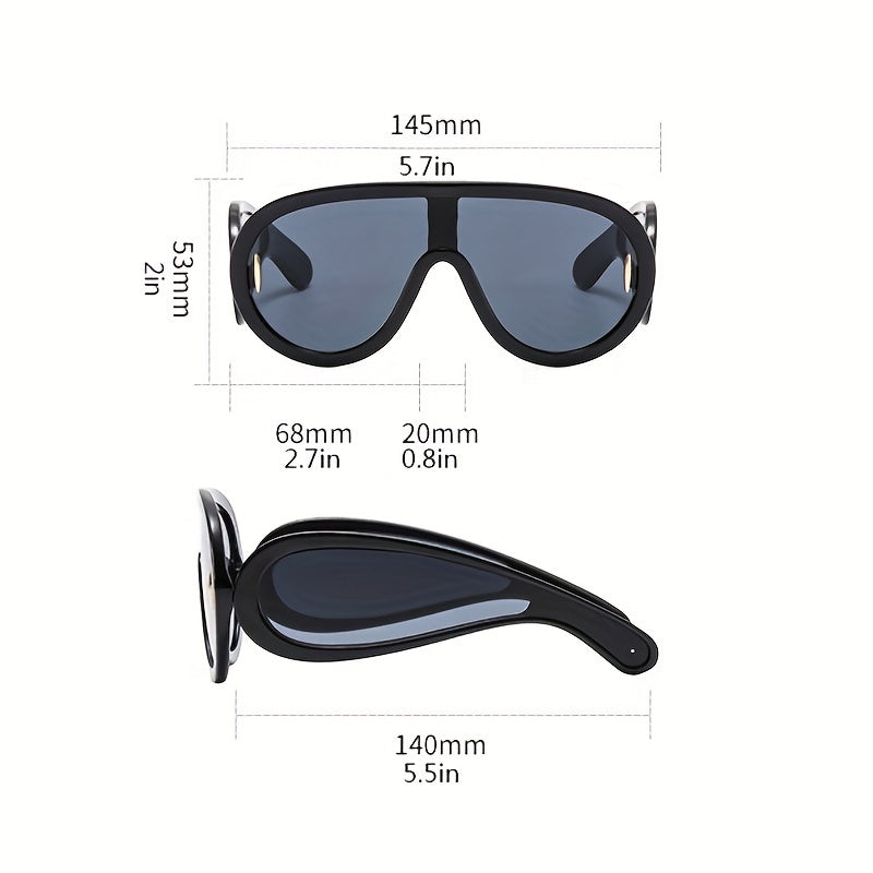 Men's Large Frame Street Photography Sunglasses with Glasses Box