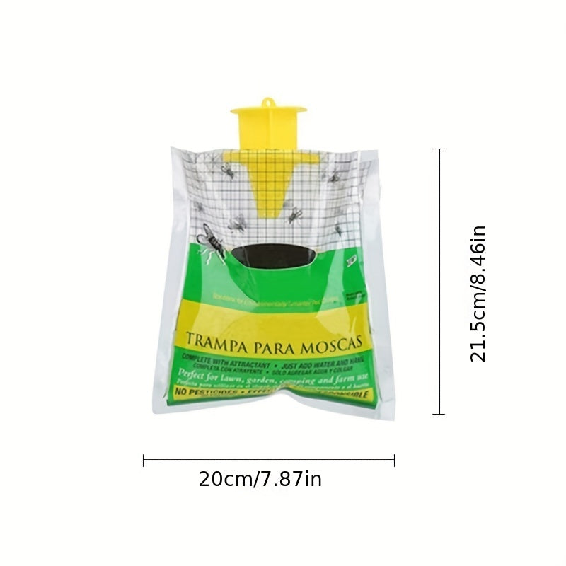 6pcs Outdoor Hanging Fly Trap Disposable Horse Ranch Fly Trap Bag