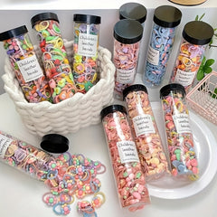20pcs Cartoon Fruits Hair Tie for Girls Women