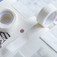 100pcs Transparent Double-sided Adhesive Tape for Scrapbook Crafts