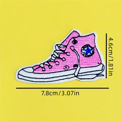 7 Pcs Cartoon Embroidery Patches For Men - Iron/Sew On Backing - Small Size