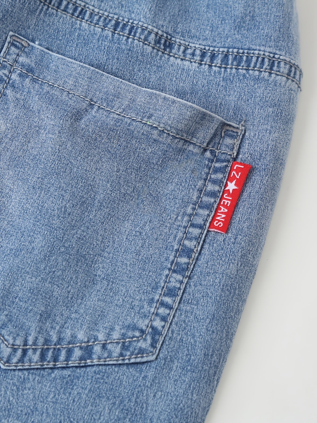 Boys Denim Jeans Cropped Pants with Pockets for Spring and Summer