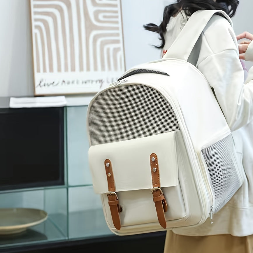 Breathable Cat And Small Dog Backpack Carrier With Large Capacity