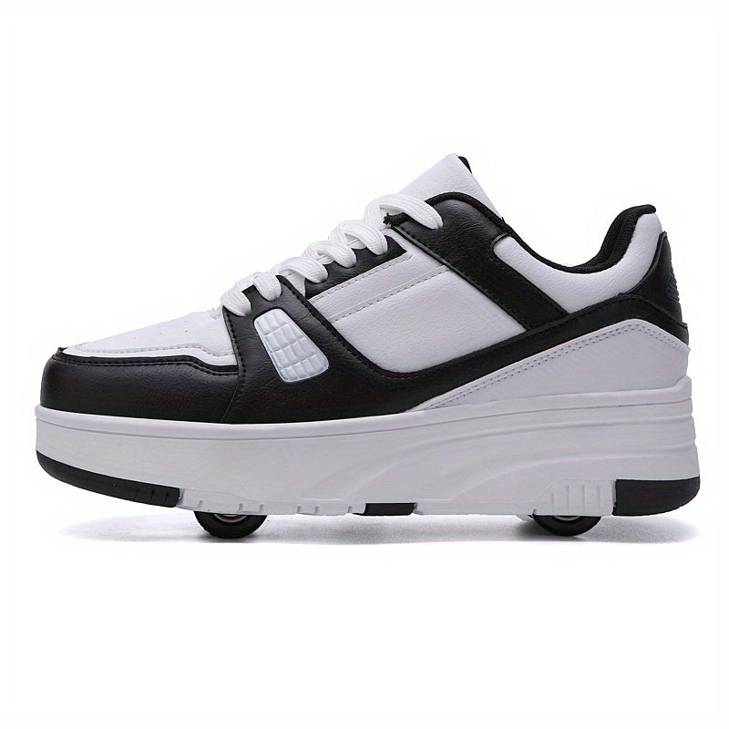 Double Row Girls' Roller Skate Shoes for Outdoor Fun