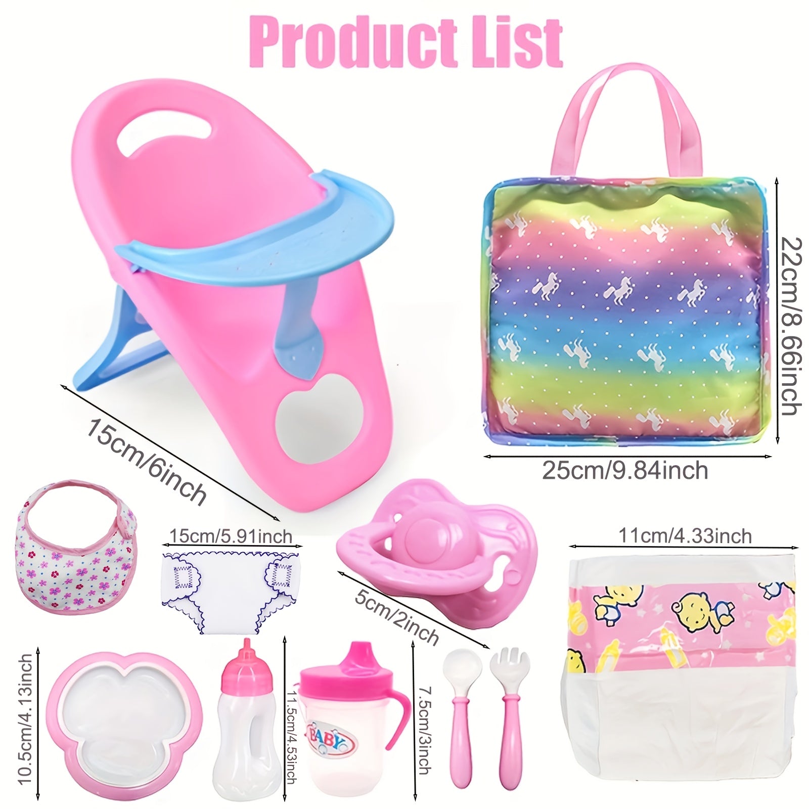 11-Piece Doll Party Game Set for Kids Aged 3+
