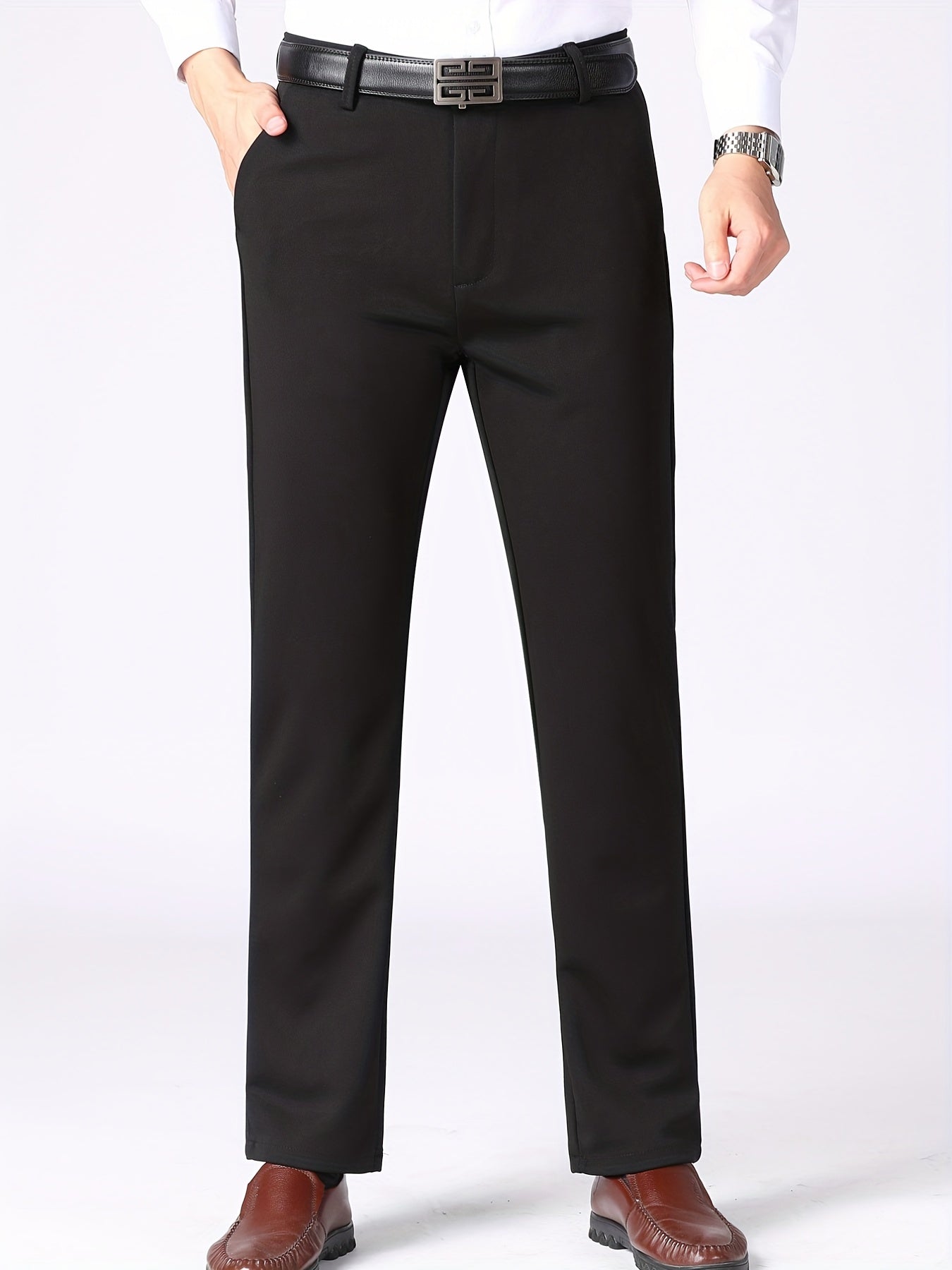 Men's Formal Solid Dress Pants Spring/Fall Business