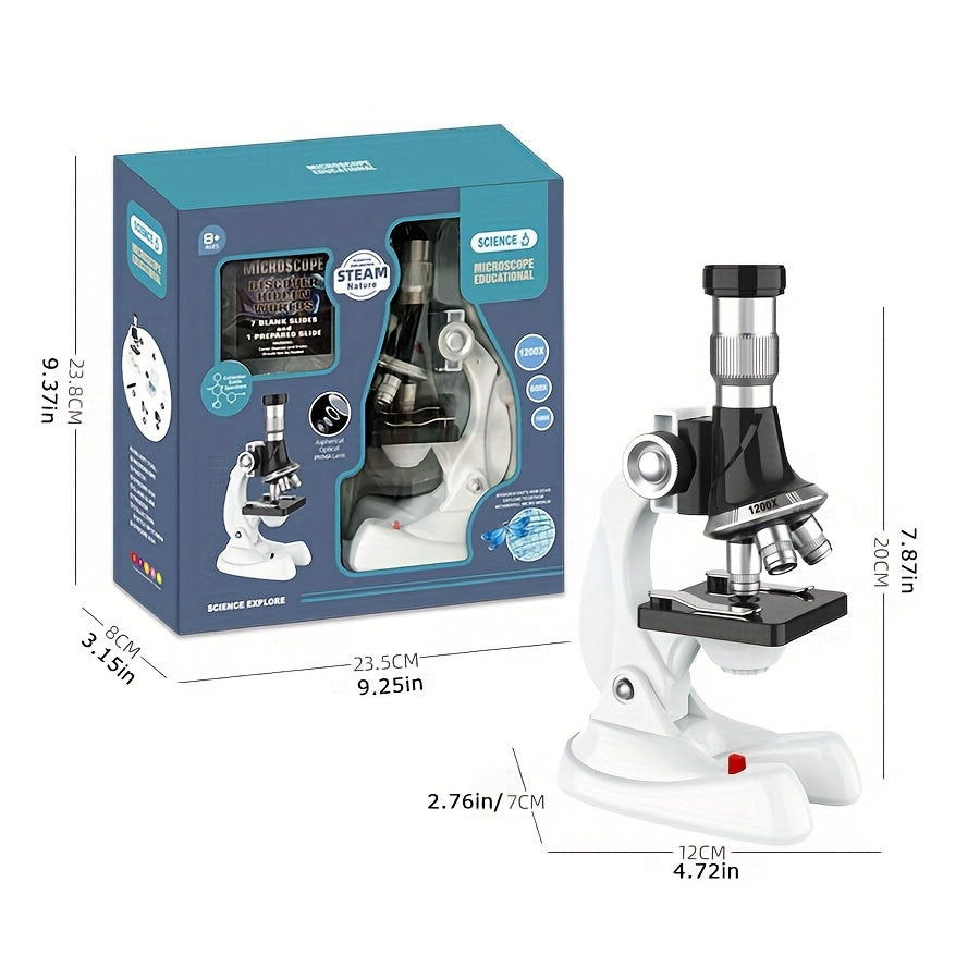 1200X HD Handheld Kids' Microscope Kit w/ LED Light TONAPEETO Science Toy Ages 8
