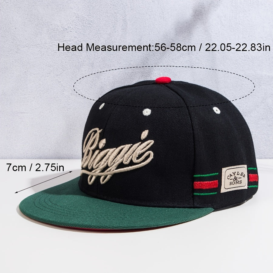 Embroidered Baseball Cap Sunscreen Casual Street Flat Brim Hat