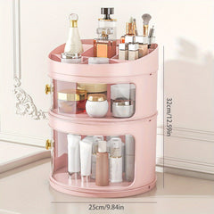Flip Style Cosmetic Storage Box for Dressing Table and Household Organization