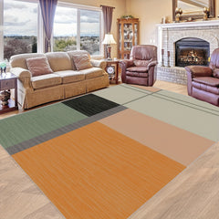 Nordic Minimalist Block Pattern Carpet for Living Room Sofas Bedrooms - Non Slip