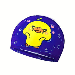 Kids Cartoon Waterproof Swimming Cap Mermaid Duck Deer Ear Protection