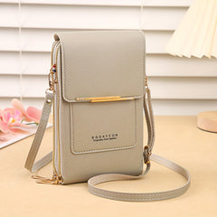 Mini Touch Screen Phone Purse Women's PU Leather Crossbody Bag