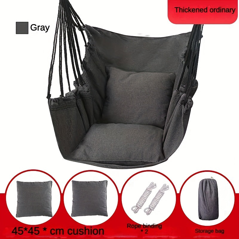 Indoor Outdoor Cotton Hammock Swing Chair Comfortable Durable Sturdy