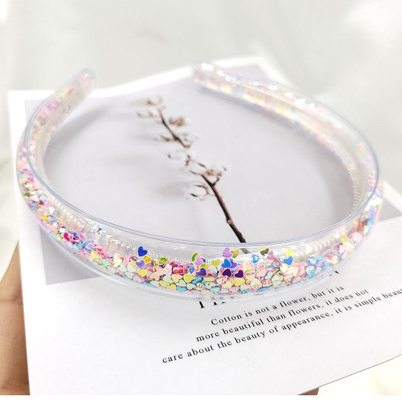 Girls Glitter Sequin Soft Headbands Hair Accessories