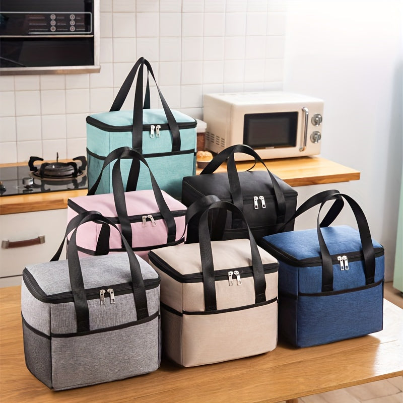 Large Insulated Lunch Bag Leak Proof Zipper Portable Lunch Box