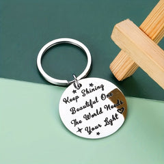 Inspirational Stainless Steel Keychain - Perfect Birthday Gift