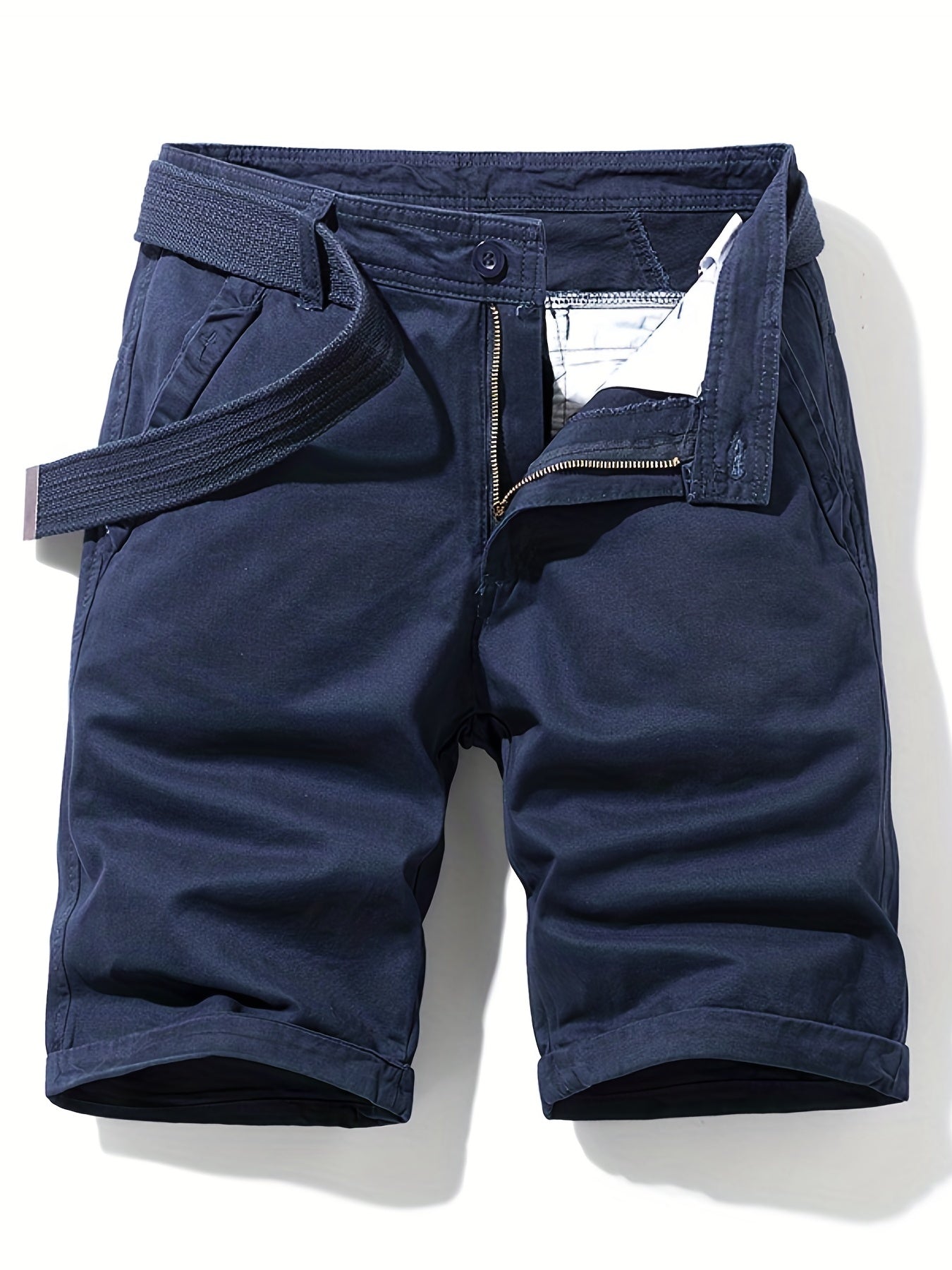 Men's Casual Cotton Cargo Shorts for Summer Outdoor Activities
