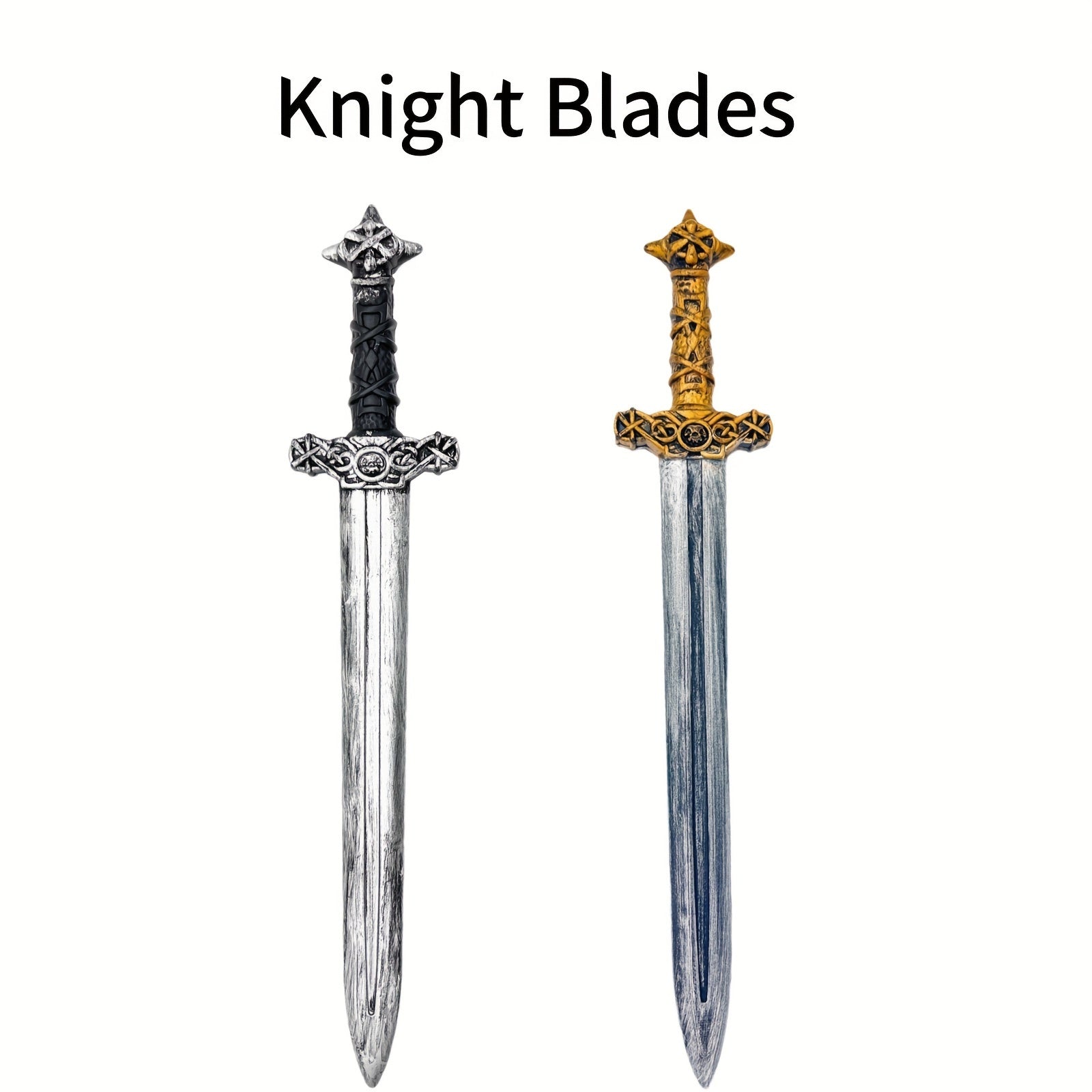 Plastic Sword with Intricate Crossguard for Cosplay Halloween Parties