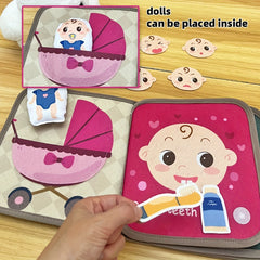 Interactive Toddler Cognition Book Baby Soft Toy Emotion Fabric Book