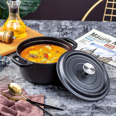 Cast Iron Casserole Dutch Oven Grill Pan Soup Pot With Lid