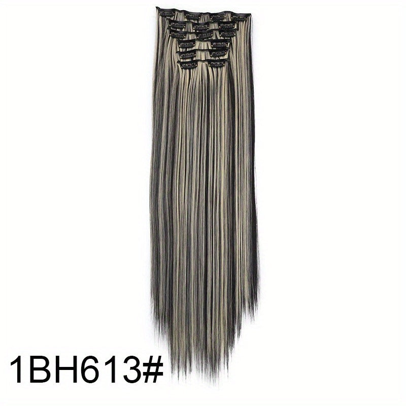 Straight Hair Extensions Invisible Heat Resistant Hairpieces for Women