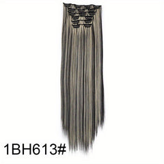 Straight Hair Extensions Invisible Heat Resistant Hairpieces for Women