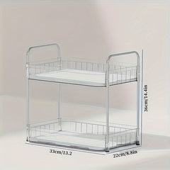 2 Layer Dish Drying Rack Large Capacity Kitchen Storage Rack