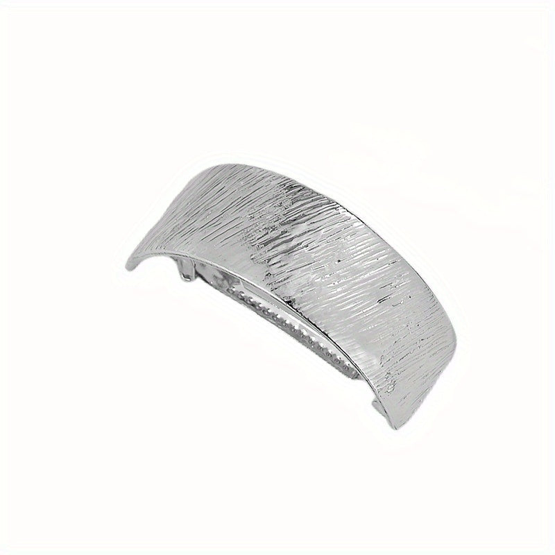 Metallic Hair Cuff Barrette French Style Ponytail Holder