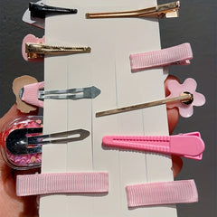 10pcs Lollipop Flower Bobby Pin Hair Clip Set