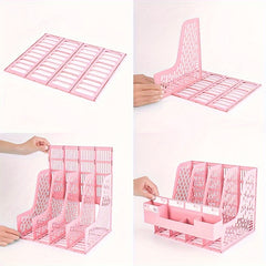 12pcs File Storage Container Desktop File Holder File Storage Box