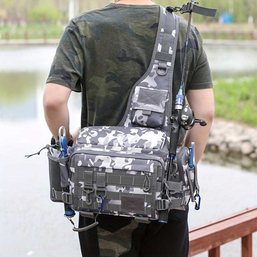 Multifunctional Shoulder Bag Messenger Bag Fishing Bait Hook Storage