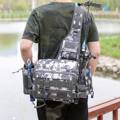 Multifunctional Shoulder Bag Messenger Bag Fishing Bait Hook Storage