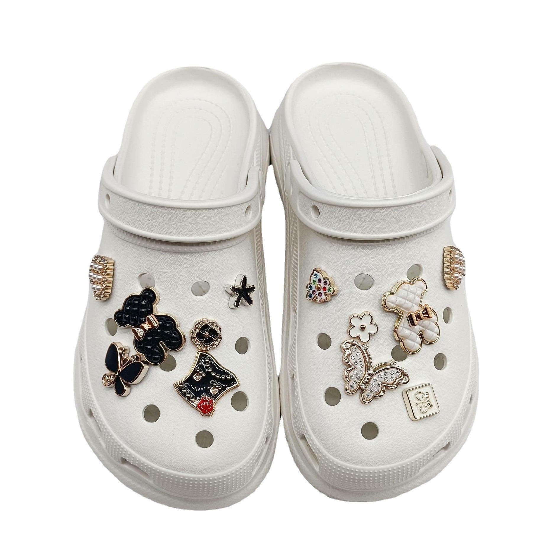 Bling Shoe Decoration Charms With Chains For Clog & Sandal