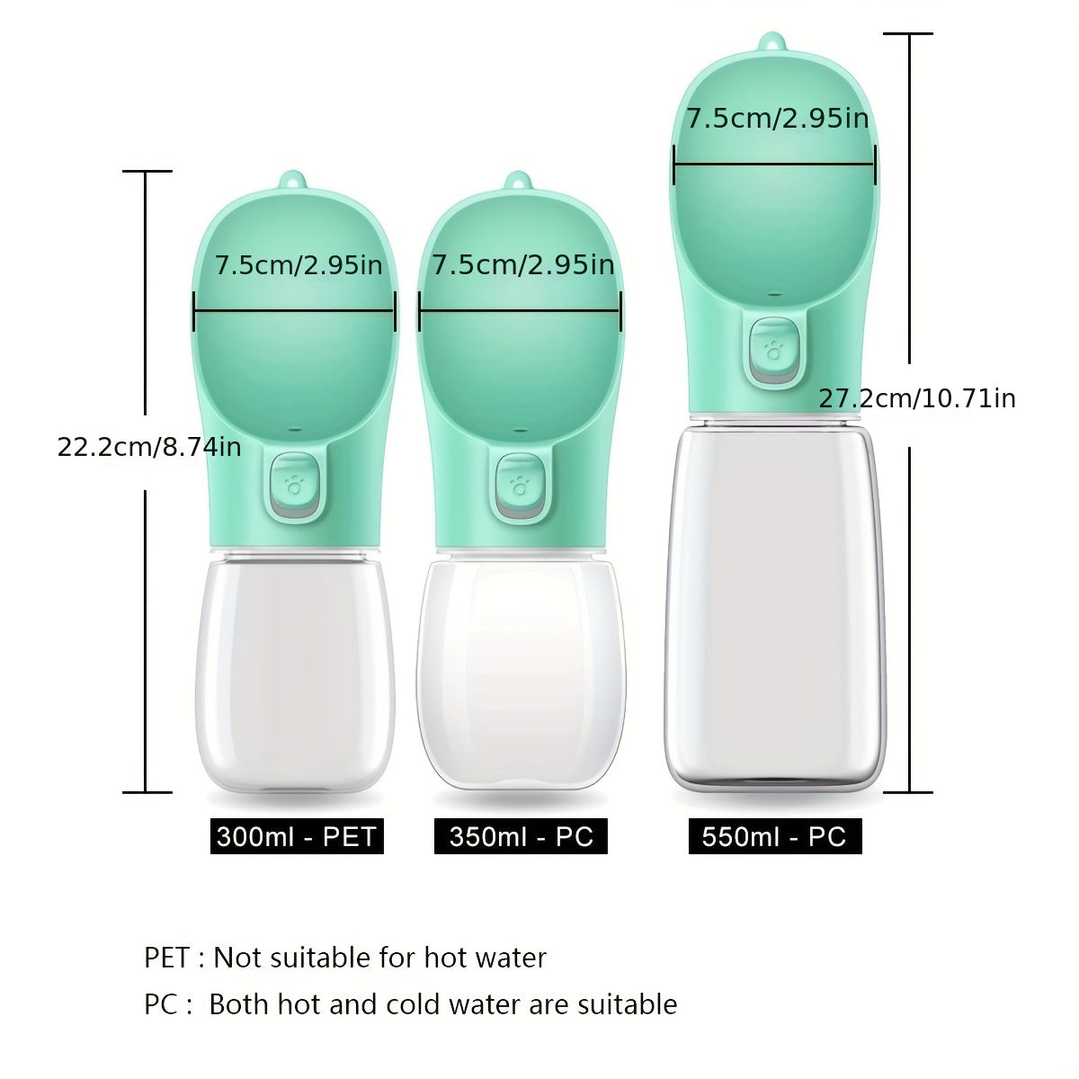 Leak Proof Portable Dog Water Bottle for Outdoor