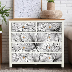 6pcs Tropical Flower Stair Stickers Self-adhesive Wallpaper