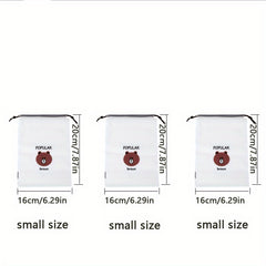 3 Pcs Drawstring Shoe Bags Travel Dustproof Storage Pouch Lightweight