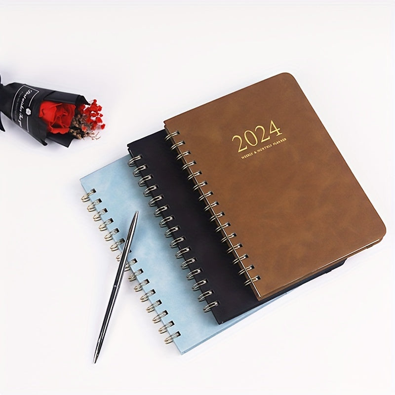 A5 PU Weekly Planner Schedule Notebook Coil Diary