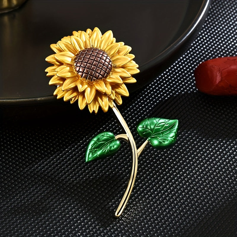Body Rose Brooch Sunflower Corsage Ladies Scarf Buckle Alloy Brooch For Men