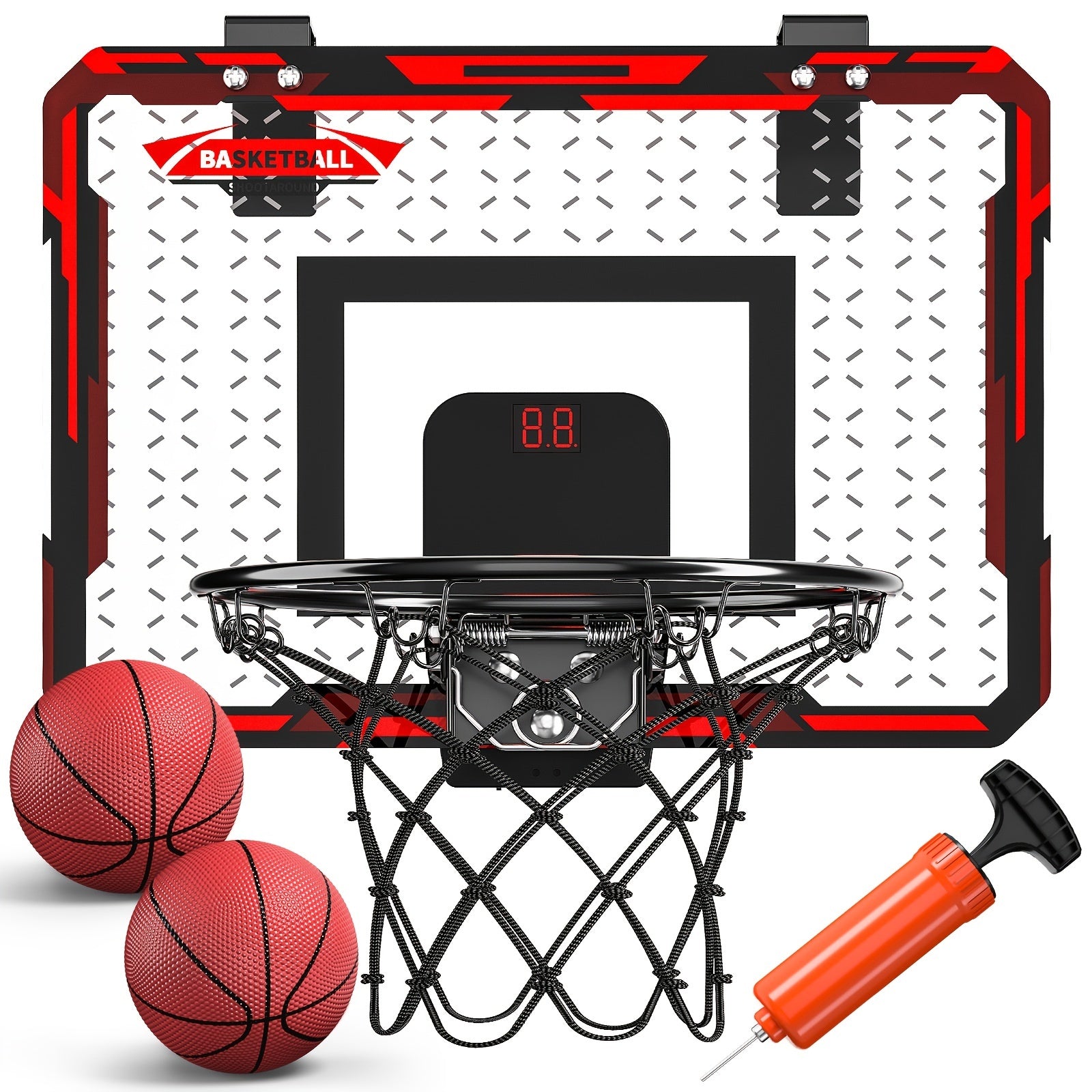 Kids Indoor Basketball Hoop Mini Hoop w/ 2 Balls - Christmas Gift