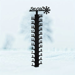 Metal Snowflake Snow Gauge Garden Stake Christmas Decor