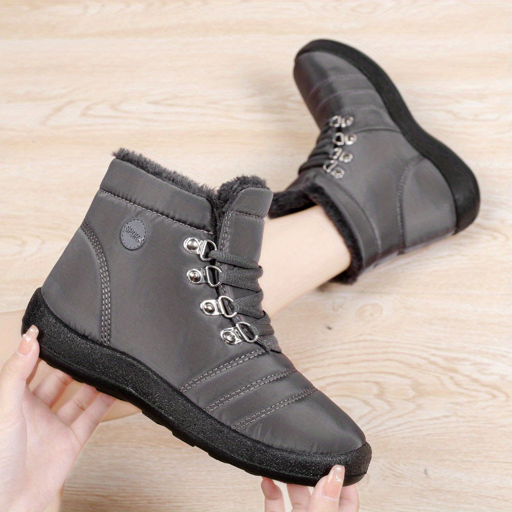 Fur Lined Snow Boots Waterproof Windproof Non Slip Winter Boots