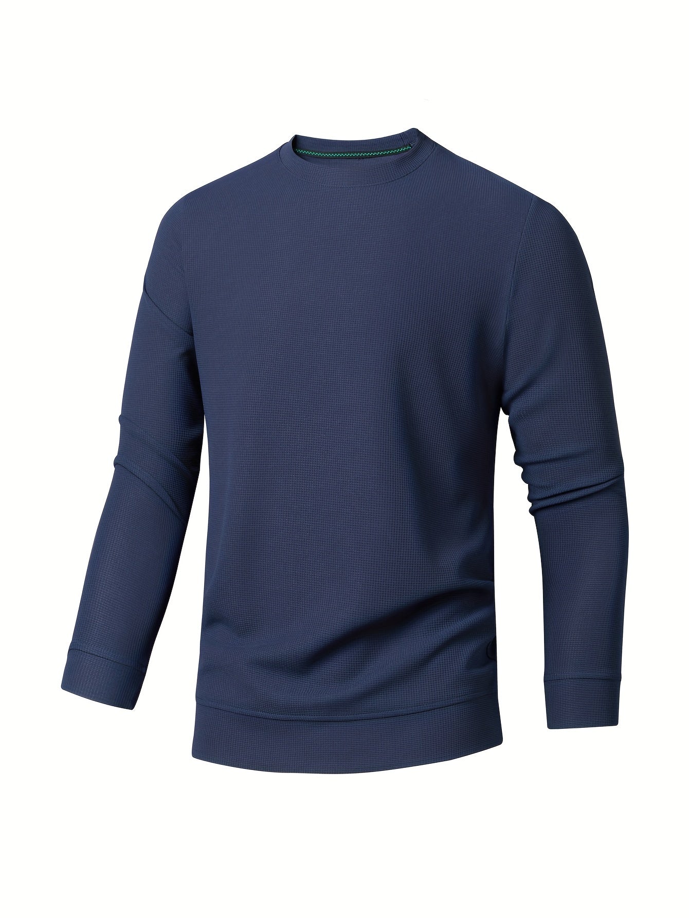 Men's Crew Neck Knit Sweatshirt Pullover Solid Tops