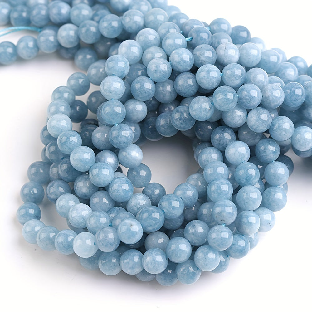 36pcs Aquamarine Natural Stone Beads for DIY Bracelet Necklace