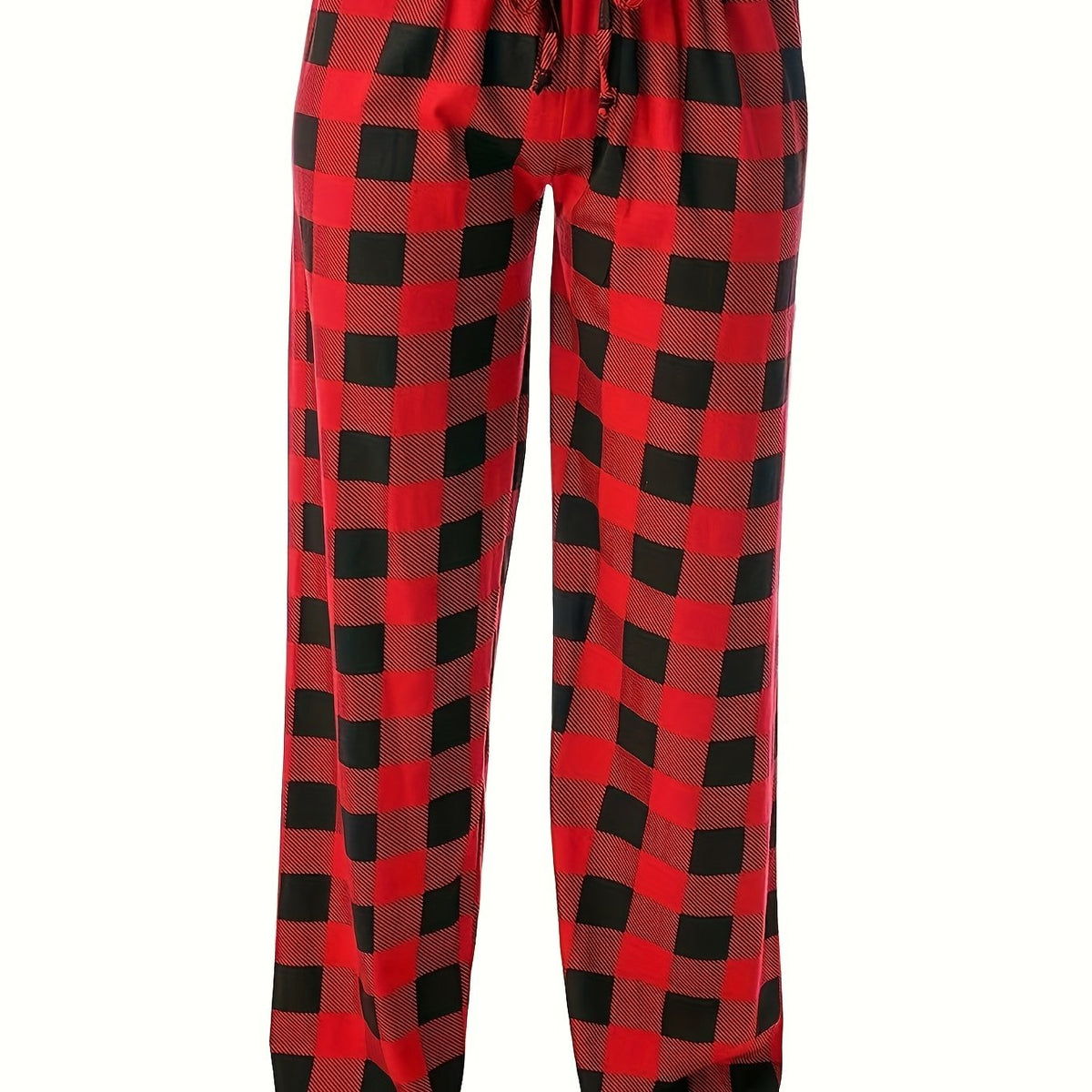 Women's Plus Plaid Print High Rise Stretch Pants